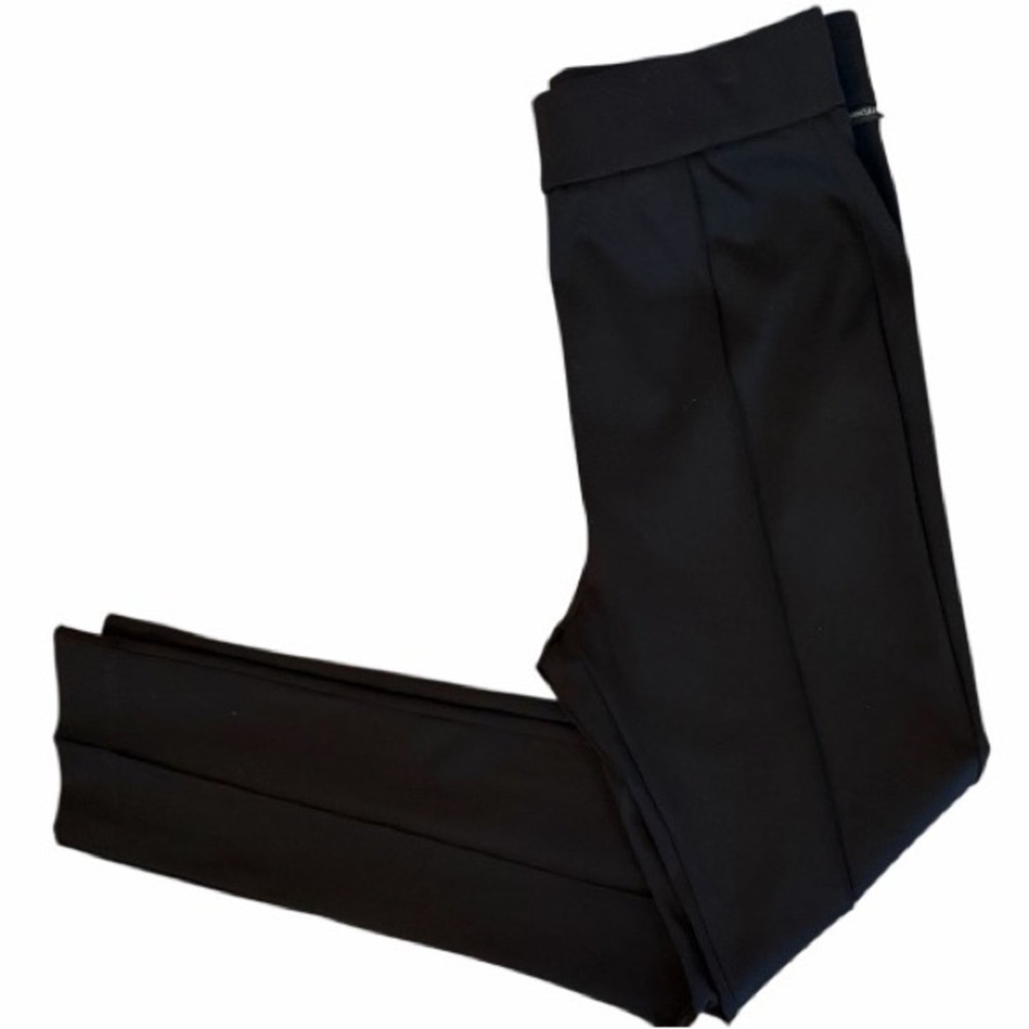 Moncler Stretch Tailored Trousers Black IT 44 Women’s Slim Straight Leg US 8-10