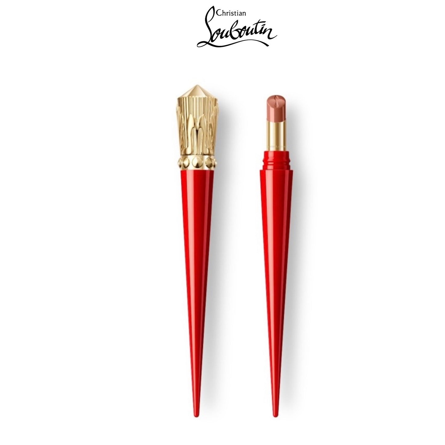 Christian Louboutin Rouge Stiletto Glossy Shine Lipstick Bare Kate 303S NIB