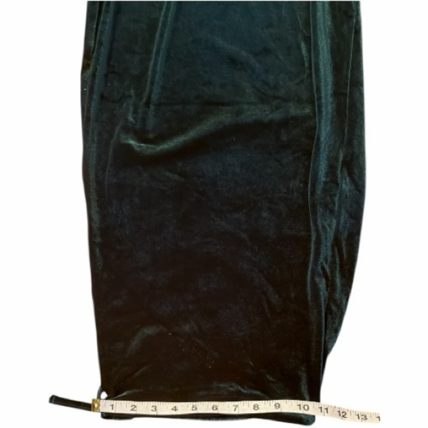 Halara Mid Rise Emerald Green Wide Leg Velvet Pants w/ Pockets NWT Size Med