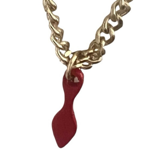 Christian Louboutin Bag Charm / Key Chain
Red Bottom Shoe On Gold Chain
NIB