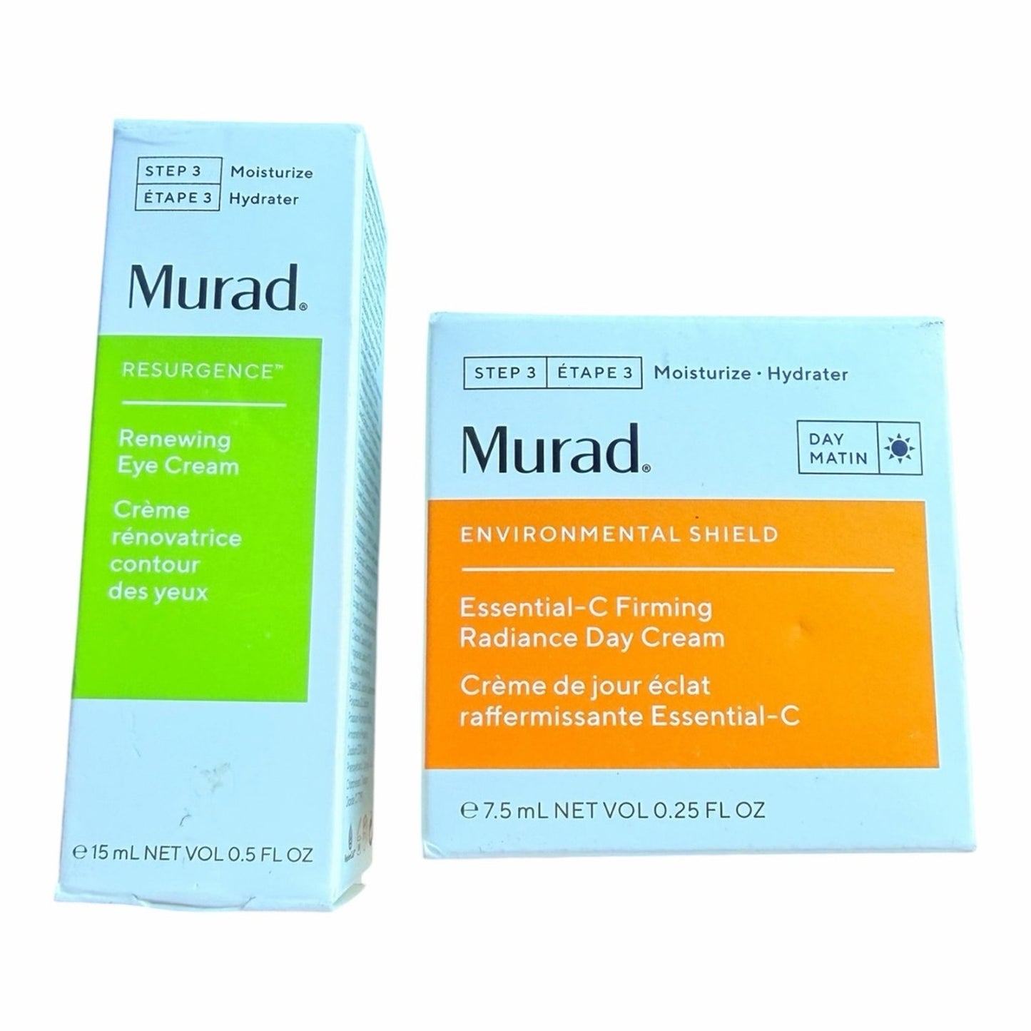 Murad Renewing Eye Cream 0.5 oz + Essential-C Day Cream 0.25 oz