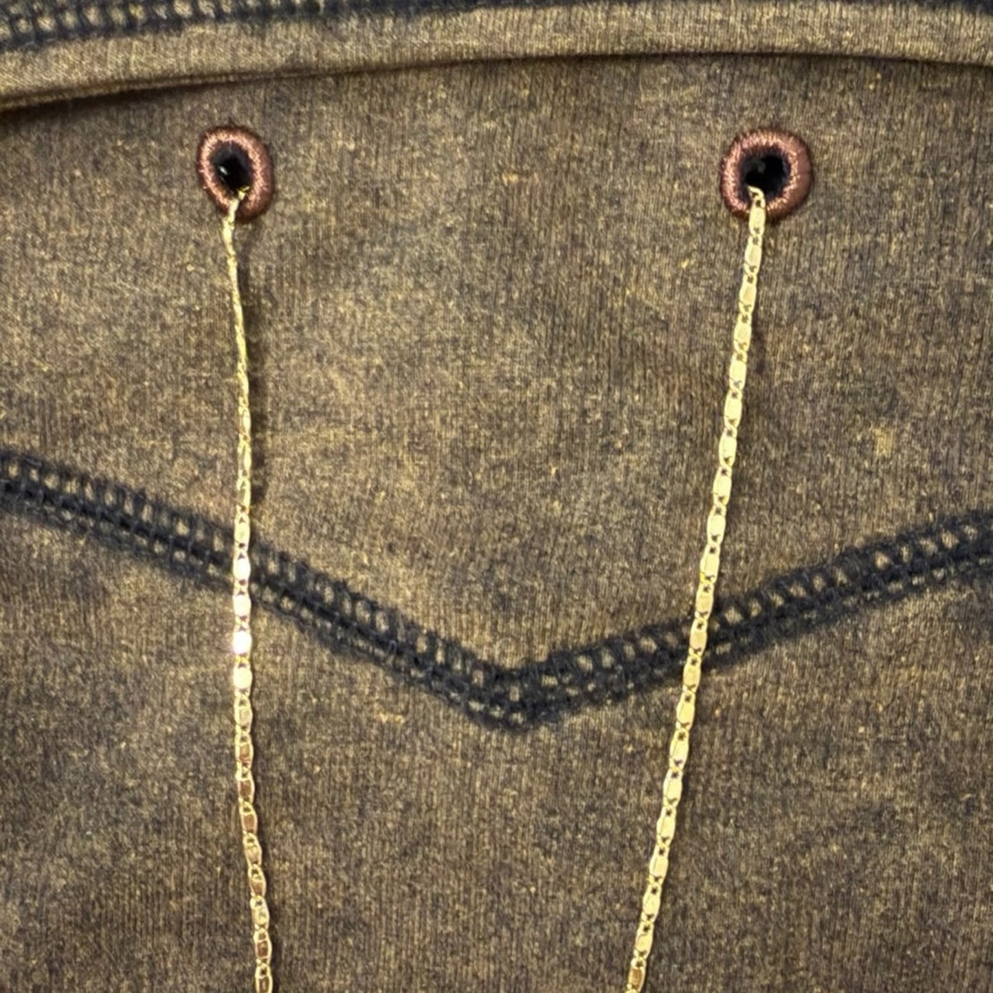 BARRAGAN DESIGNER STREETWEAR Chain Hoodie - Brown Tie-Dye - Size XL Gender Neutral