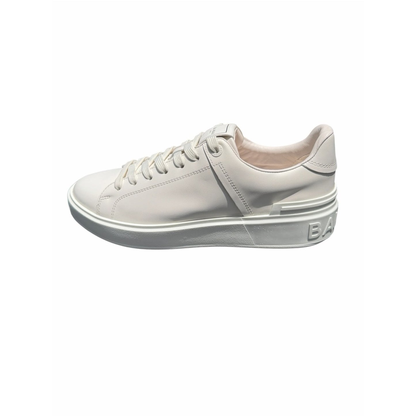 Balmain Paris B-Court White Leather Platform Sneakers EU 40 US 10 NIB