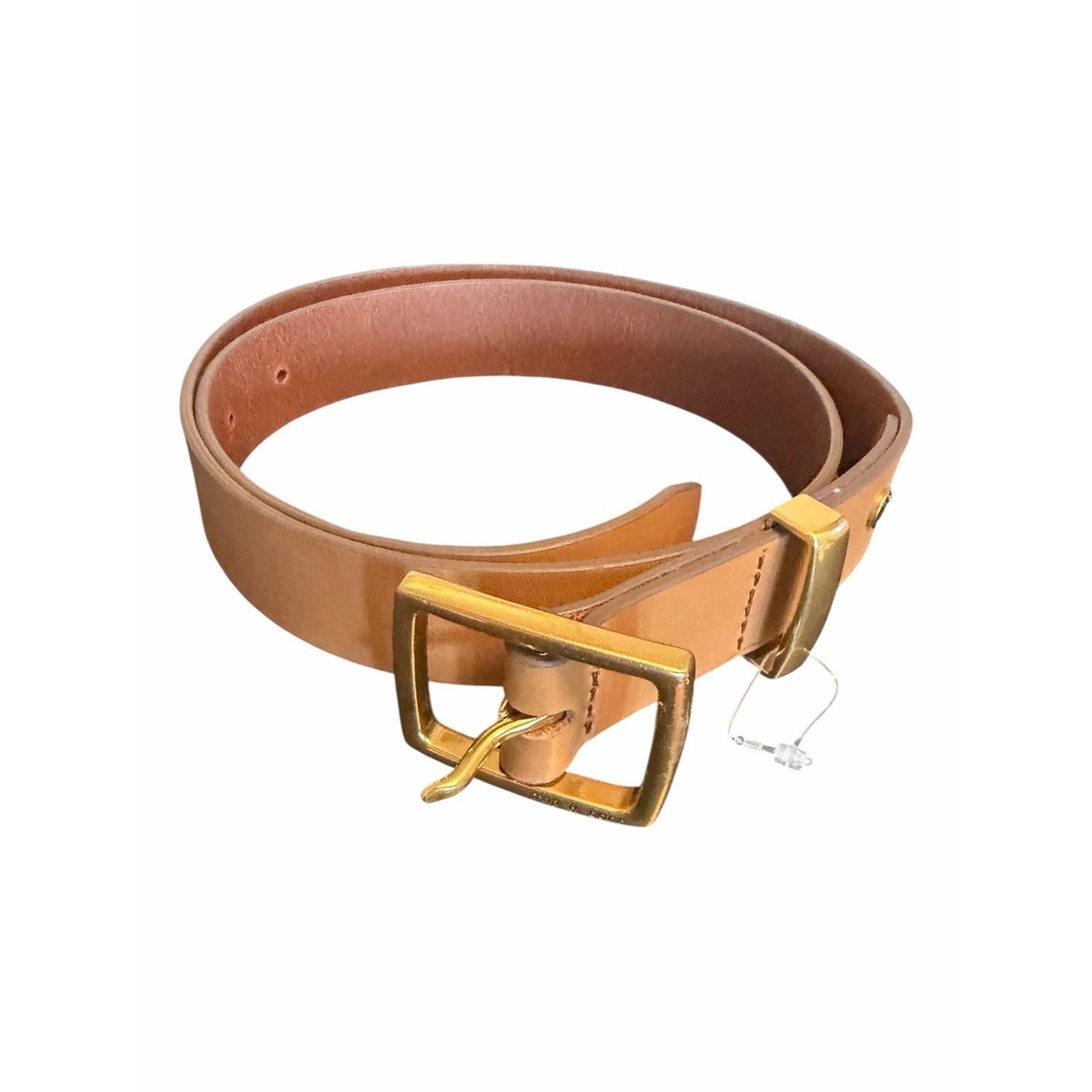 Rag & Bone NEW Genuine Leather Belt Tan Gold Brass Buckle Small