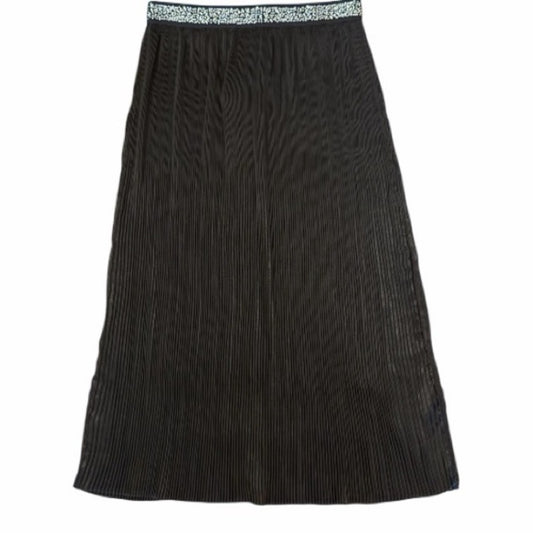 LE SURPERBE FOIL PLEATED SKIRT BLACK SIZE MED NEW