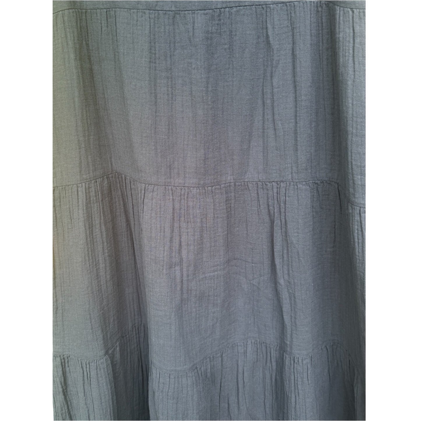 NWT Quince Organic Cotton Gauze Maxi Dress Gray S
