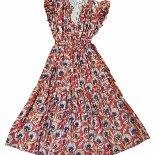 Omika Metallic Floral Midi Maxi Dress NWT Anthropologie Boho Small