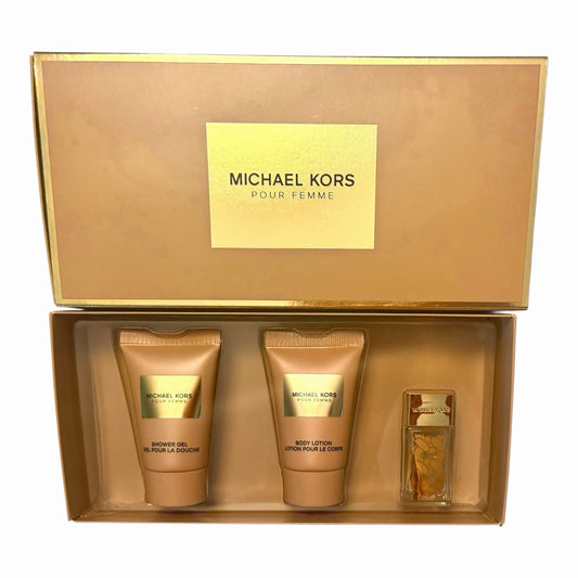 Michael Kors Pour Femme 3pc Mini Gift Set Perfume 5ml + Lotion + Wash NEW