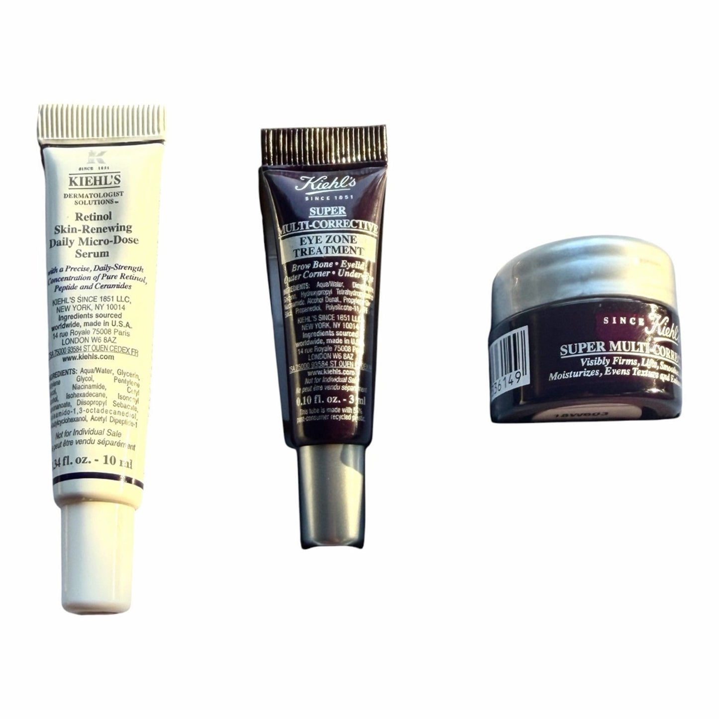 Kiehl’s Super Multi-Correctors Kit NIB Retinol Serum Travel Size Set