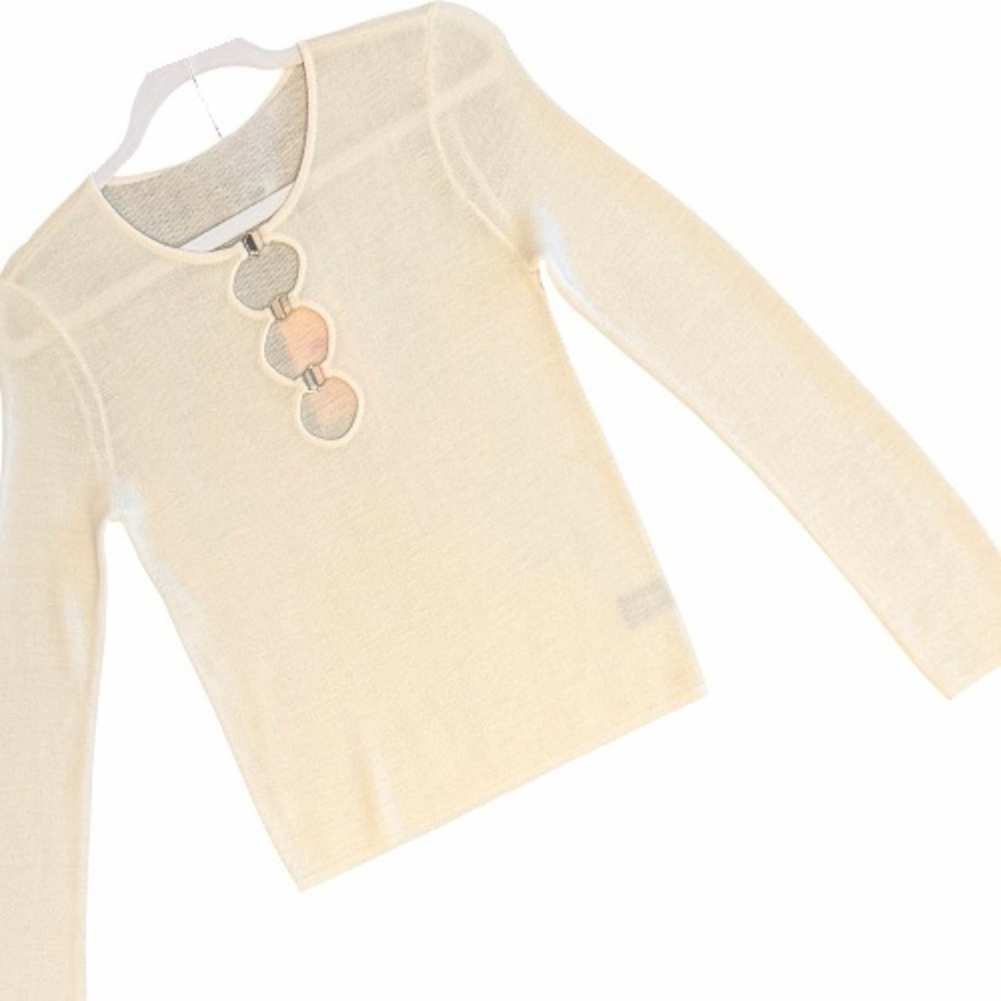 Le Superbe Merino Wool Cut-Out Sweater – NWT – Size L– MSRP $395