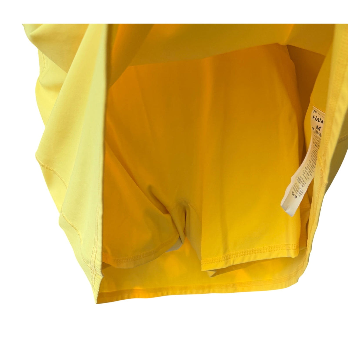 Halara Easy Peezy Women’s Yellow Tennis Dress with Pockets Size M New