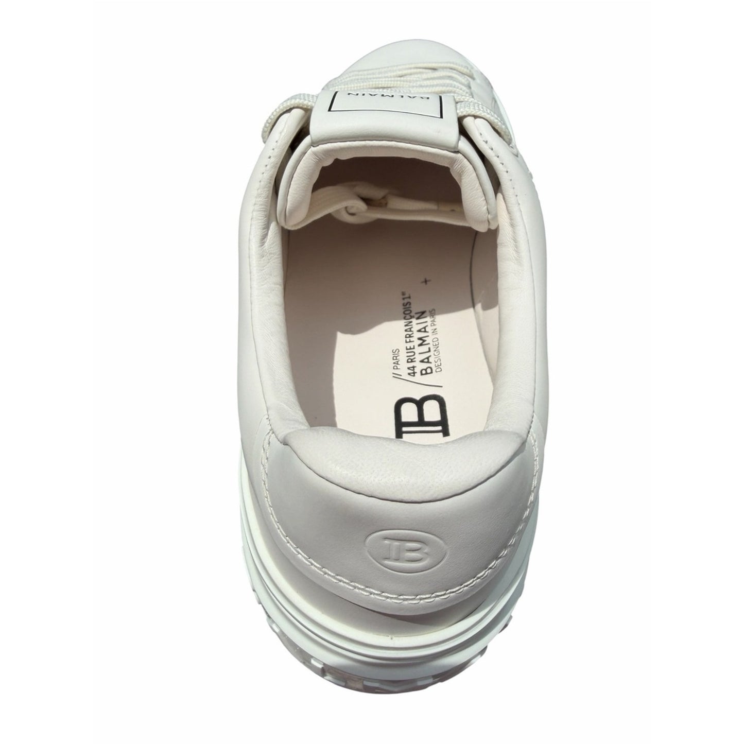 Balmain Paris B-Court White Leather Platform Sneakers EU 40 US 10 NIB