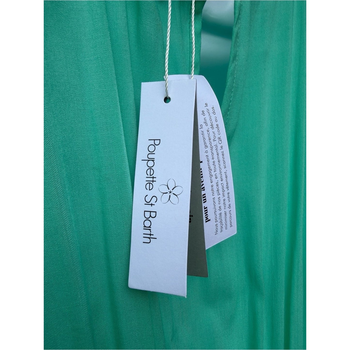 Poupette St Barth Genny Mini Dress Mint Green Ruffle Resort & FeminineNWT Size L