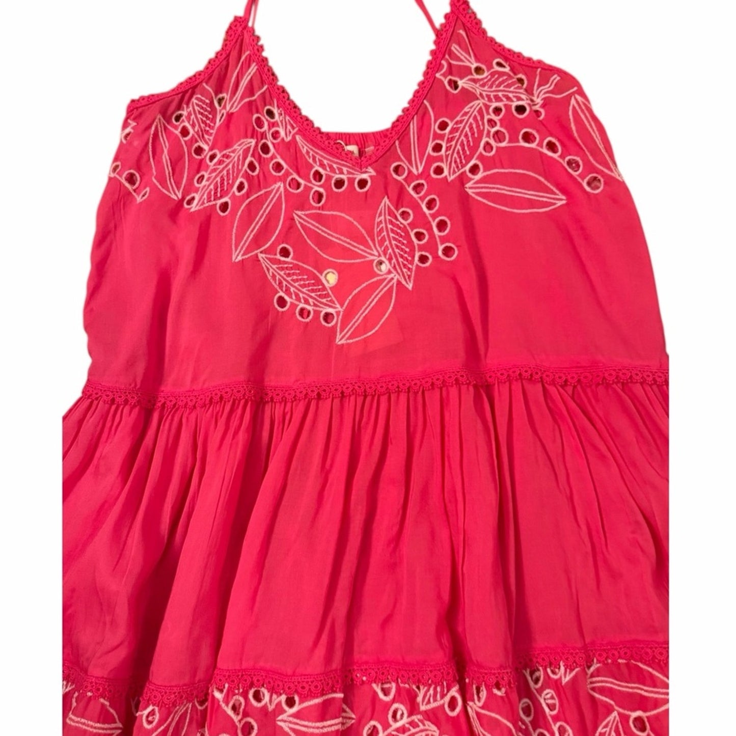 Ramy Brook Makenzy Dress - Embroided Pink Mini Dress Size Small