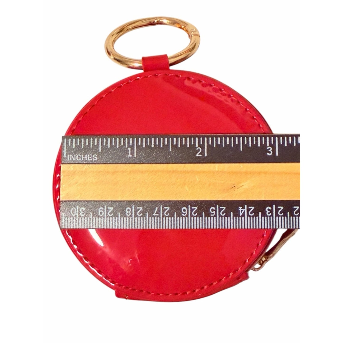 NEW Christian Louboutin Patent Red Keychain & Compact Holder Bag Charm
