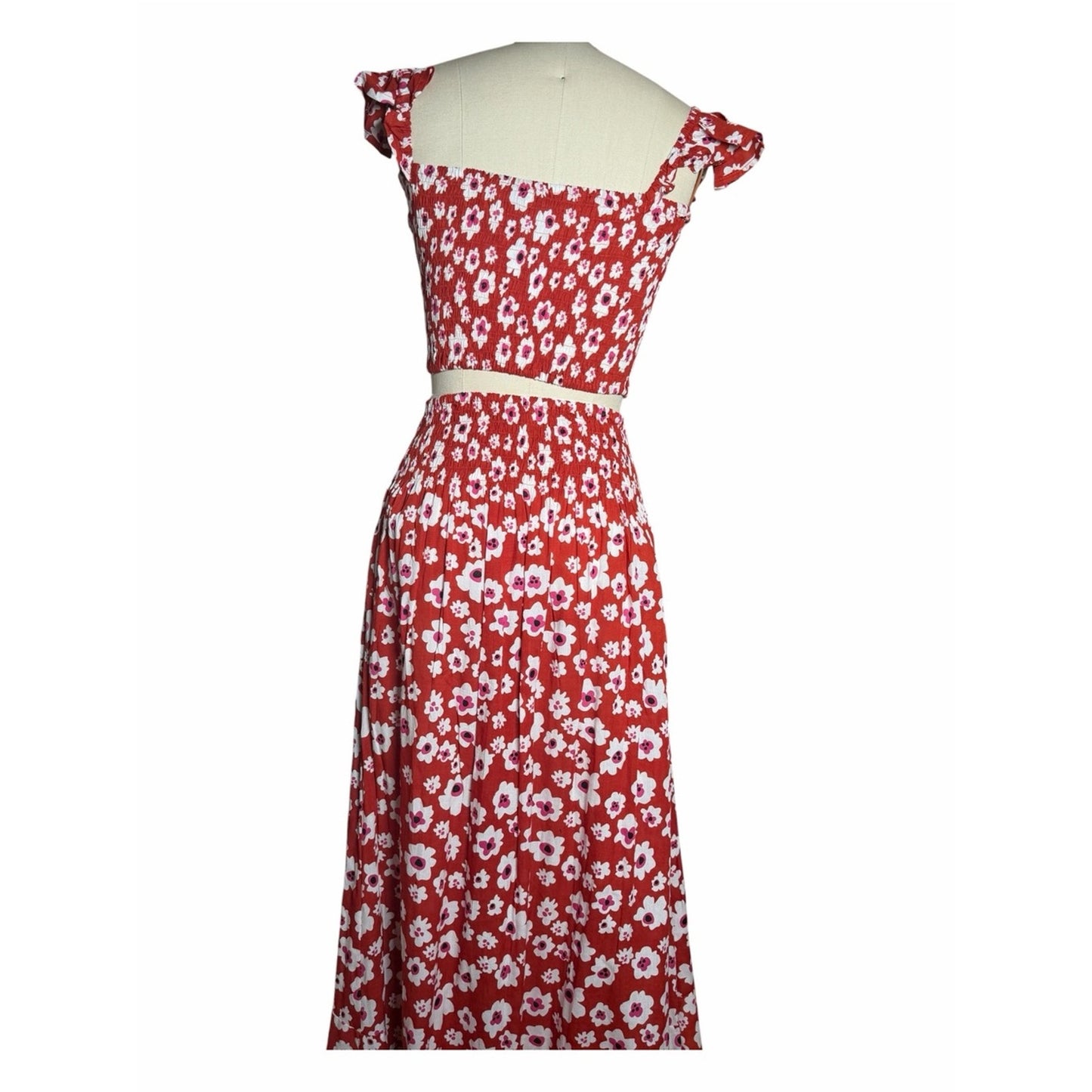 Tiare Hawaii NWT Floral Two Piece Resort Dress Set Medium One Size Fits S/M/L