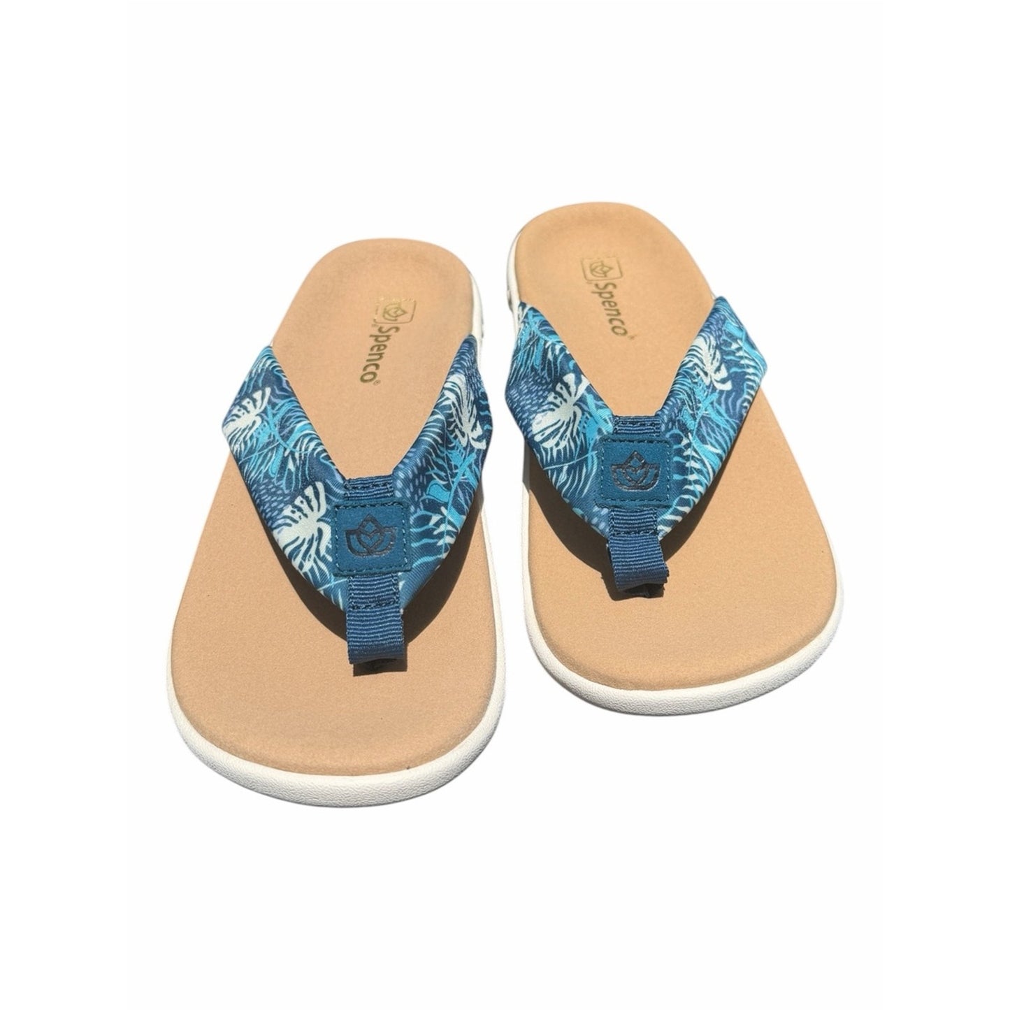 SPENCO Yumi Tropical Print Orthotic Flip Flop Sandals Women’s Size 9 New