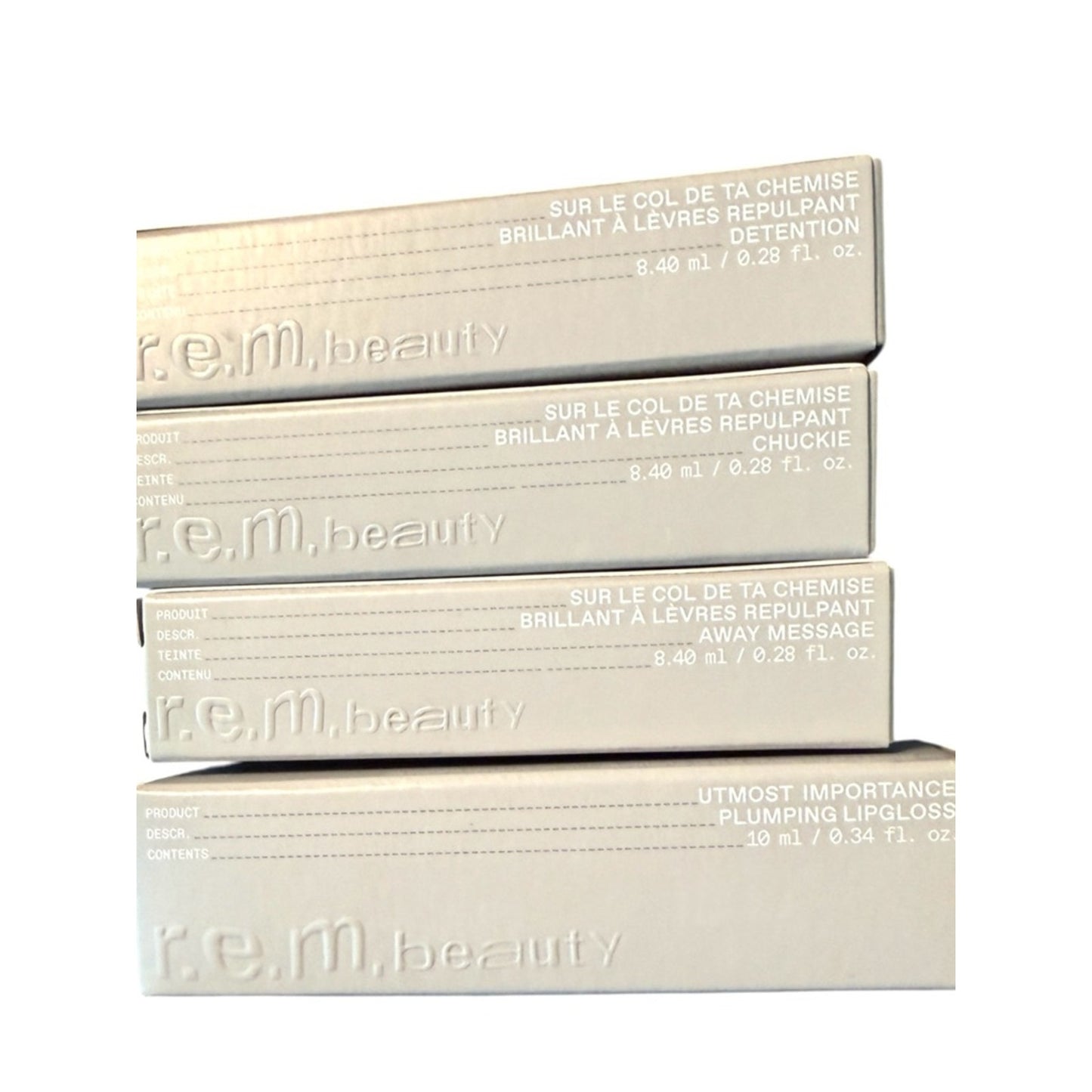 r.e.m. beauty Lip Bundle 4pc Set Full Size Plumping & Assorted Shades NEW IN BOX