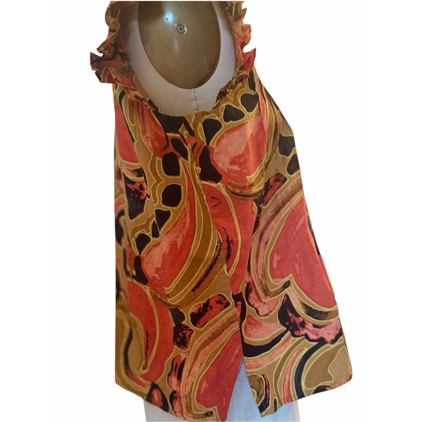 NWT Cleobella Maritza Blouse Osaria Print Organic Cotton Flutter Sleeve Top Med