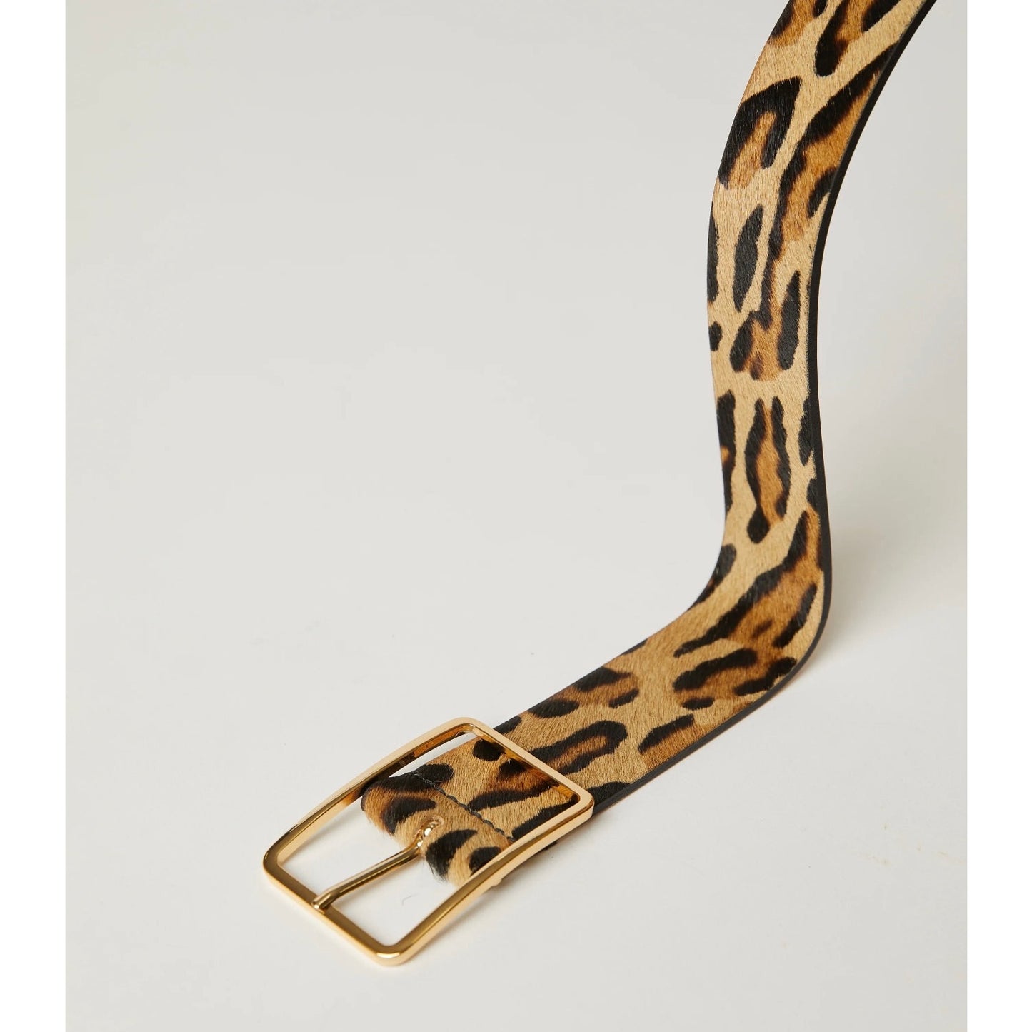 B-Low The Belt Kad Leopard Calf Hair Hip Belt XL NWT Made in Italy Gold Hardware