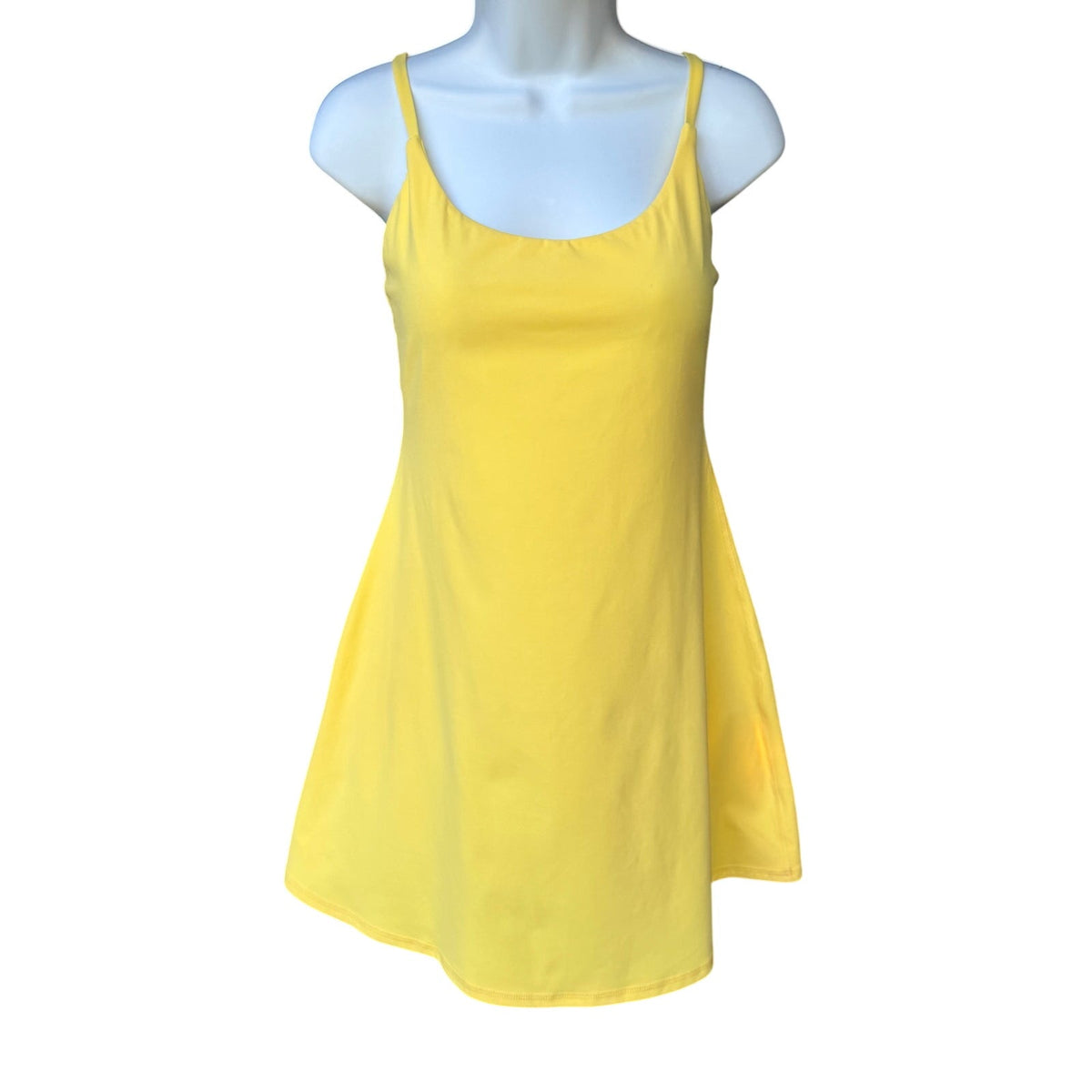 Halara Easy Peezy Women’s Yellow Tennis Dress with Pockets Size M New