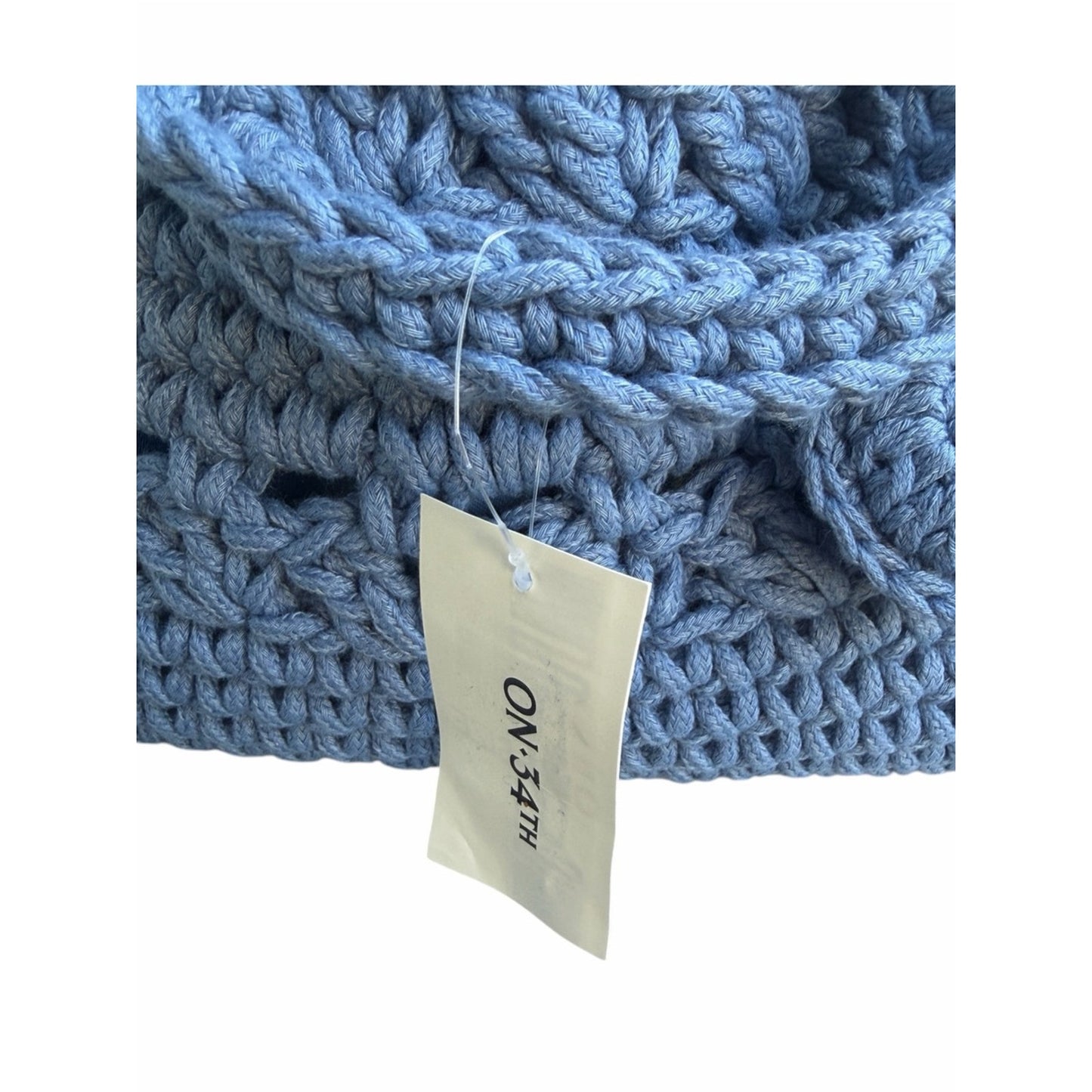 NWT A Coastal Chic On 34th Blue Crochet Tote Bag W/ Charm