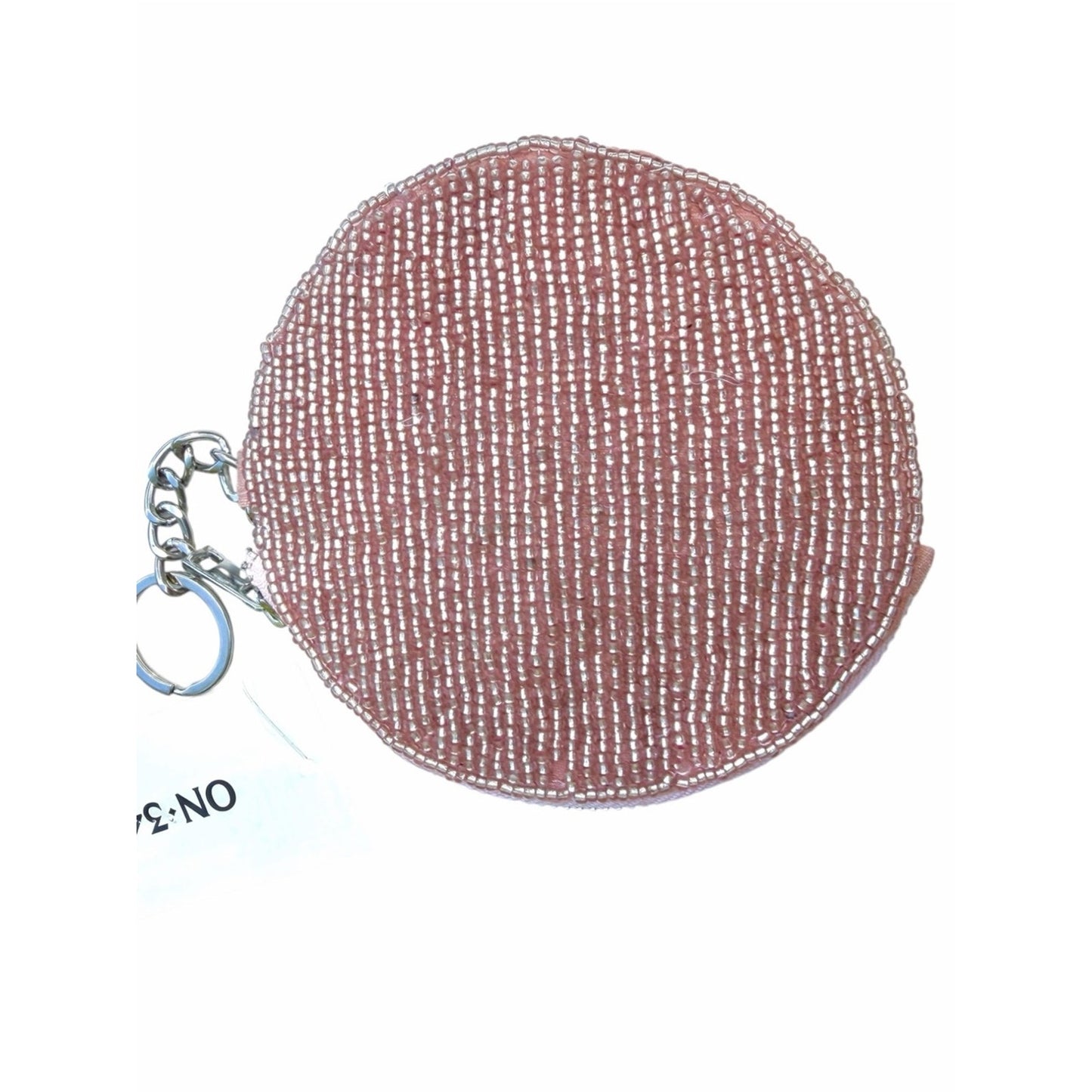 Coquette Pink Beaded Bow Coin Purse Bag Charm Keychain NWT