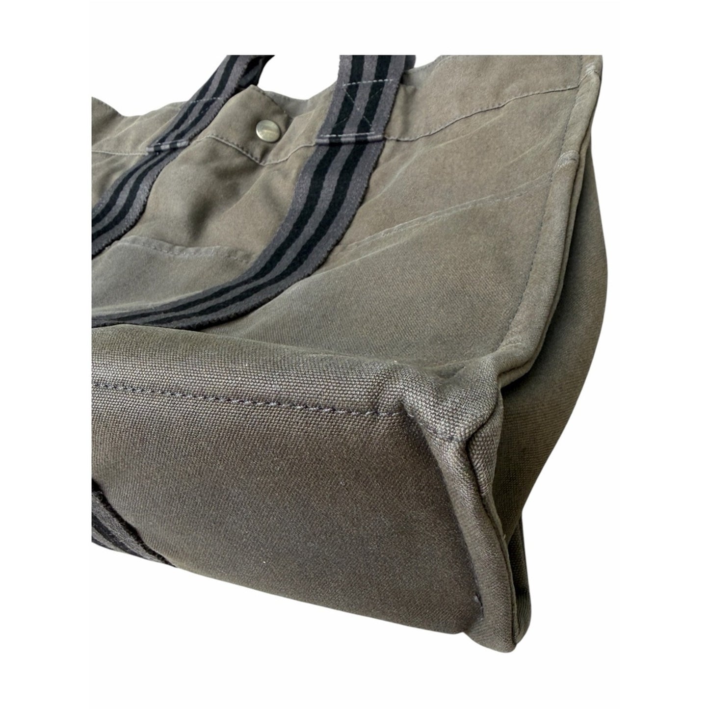 Hermès Fourre Tout MM Tote Bag Taupe Olive Gray Canvas Large Carryall