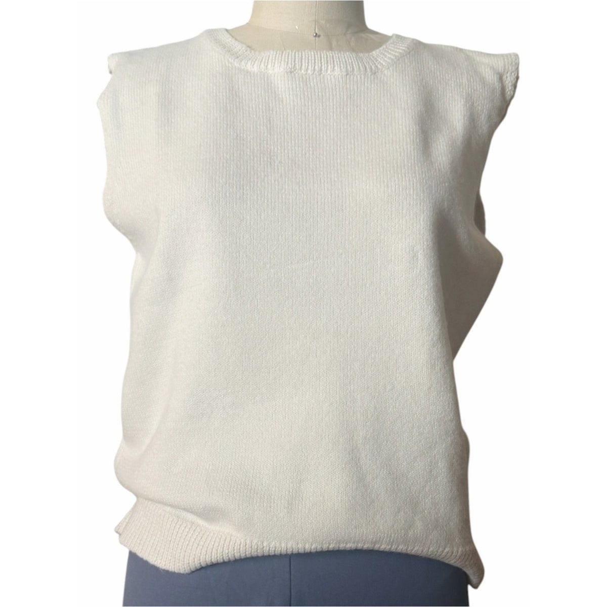 Prosperina Lila Ivory Knit Women’s Sweater Tank Vest Medium NWT