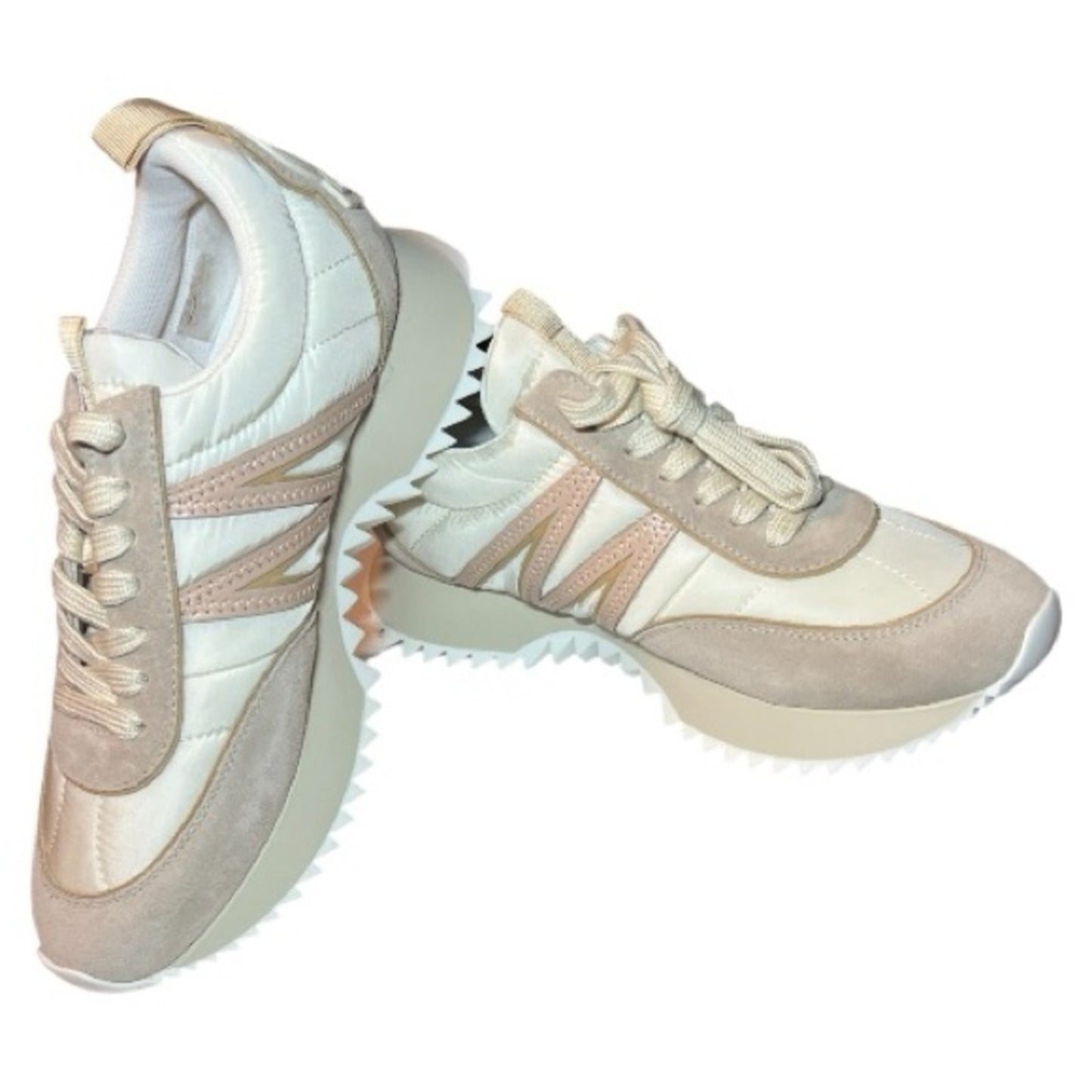 Moncler Women's Natural Sneakers Size 8 NIB