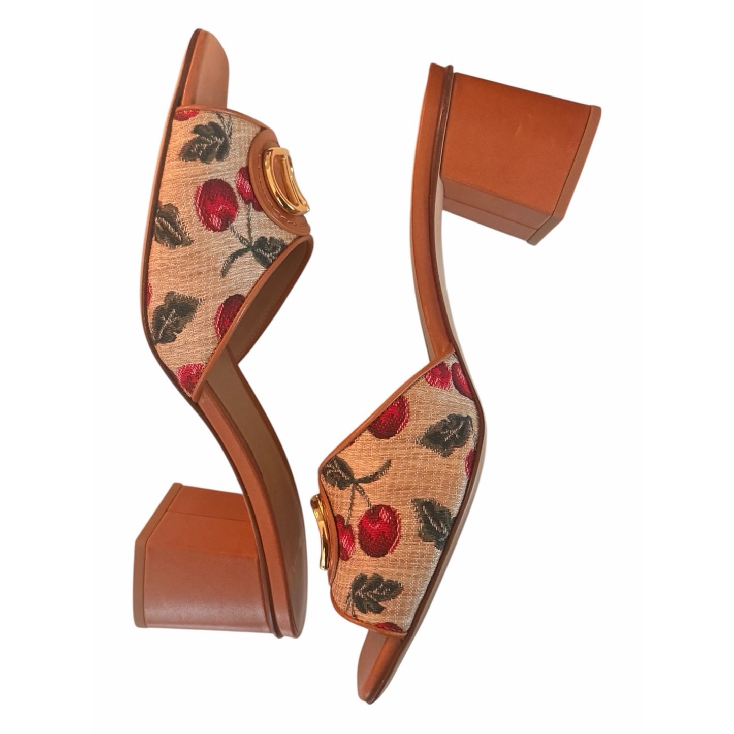 Valentino Garavani VLogo Cherryfic 60mm Slide Sandals EU 38 NIB MSRP $950