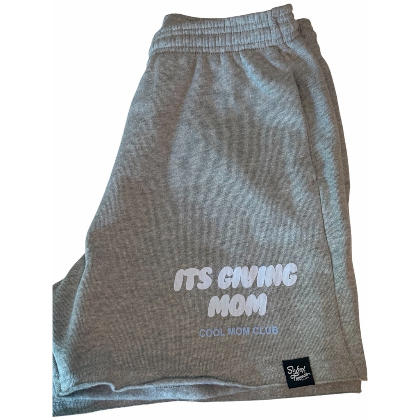 NWOT Stylefox Threads “It’s Giving  Mom” Gray Lounge Sweat Shorts Small