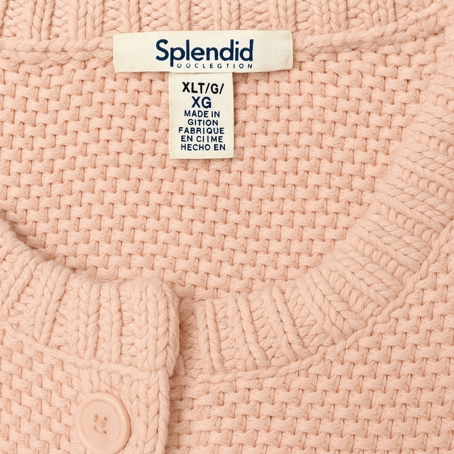 NWT Splendid Andrea Cotton Candy Long Sleeve Cardigan XL