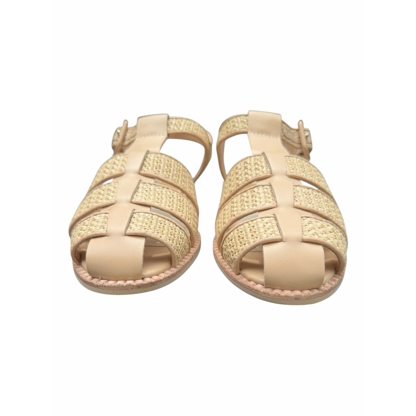 Dolce Vita Hollis Raffia Fisherman Sandals Coastal Chic NIB 8.5