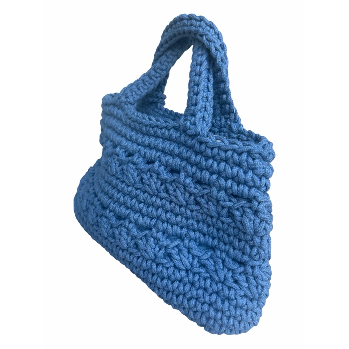 NWT A Coastal Chic On 34th Blue Crochet Tote Bag W/ Charm