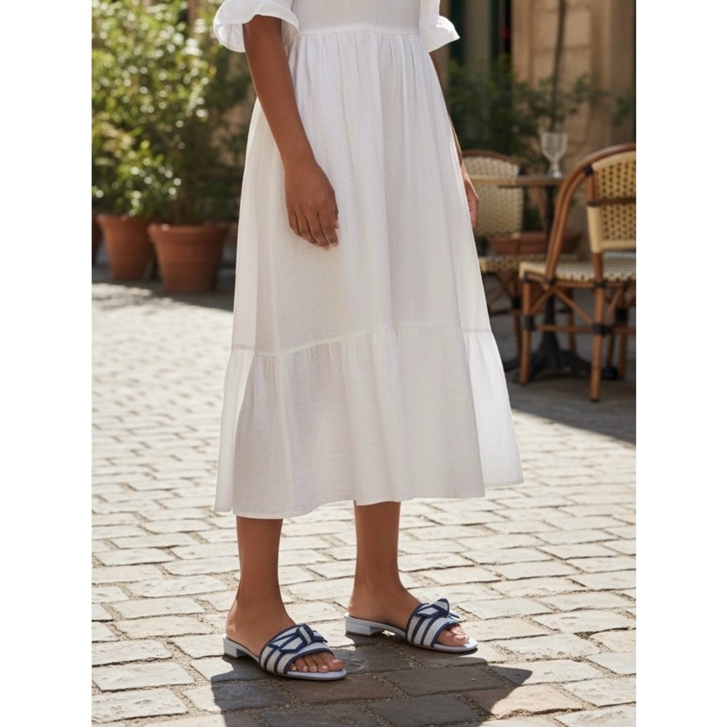 Alexandre Birman Grosgrain Raffia Flat Slides Serene Blue Oceana 38 New In Box