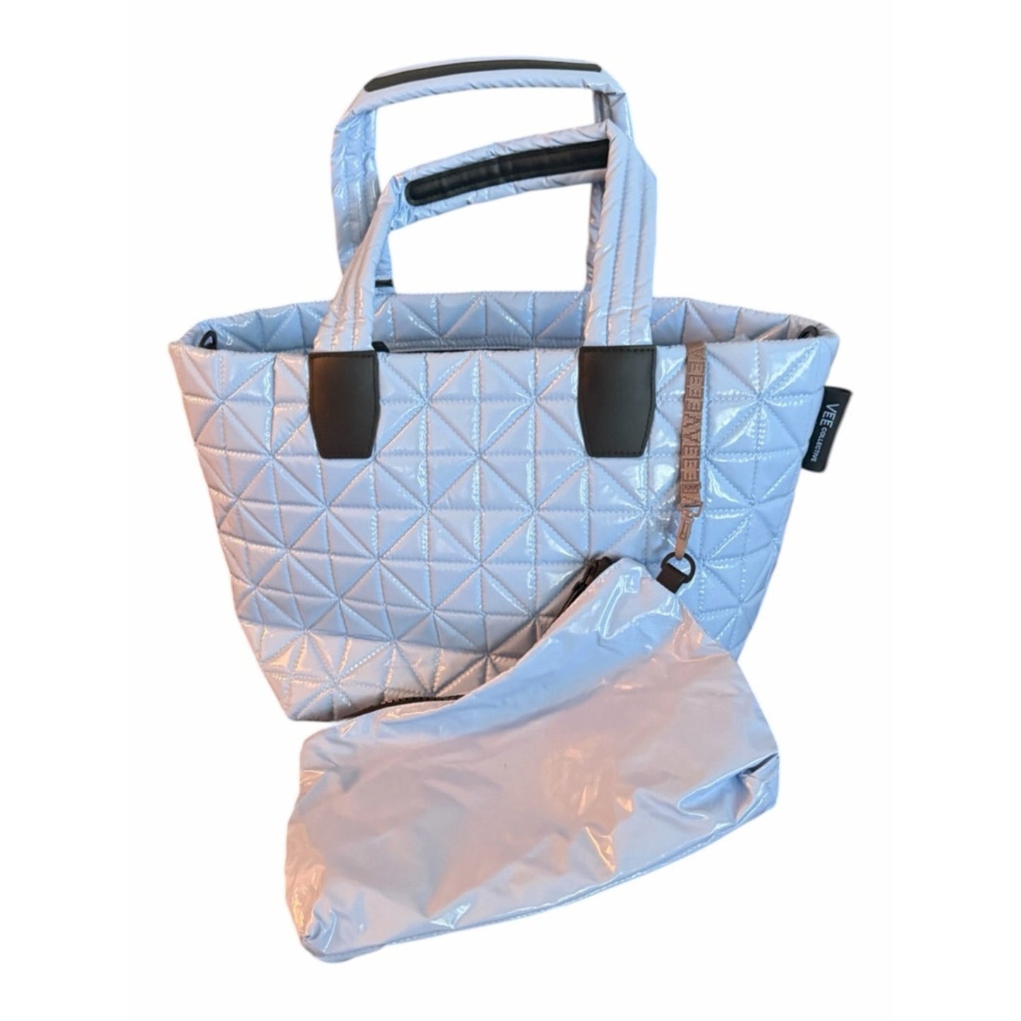 Vee Collective Quilted Convertible Tote Cerulean NWT Crossbody Bag Icy Blue