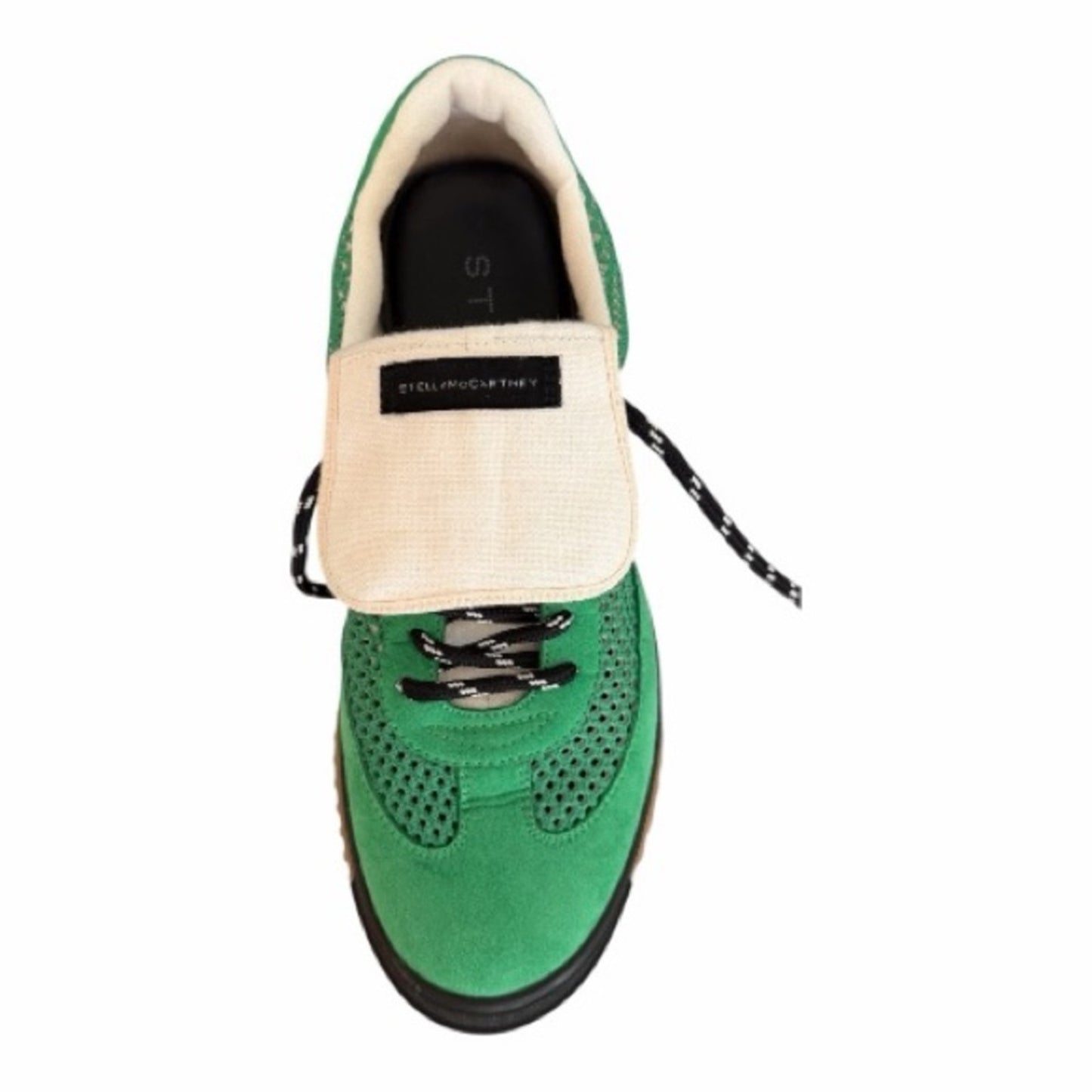 Stella McCartney S-Wave Sport Kneet Mesh Sneakers Fern Green 38 NIB