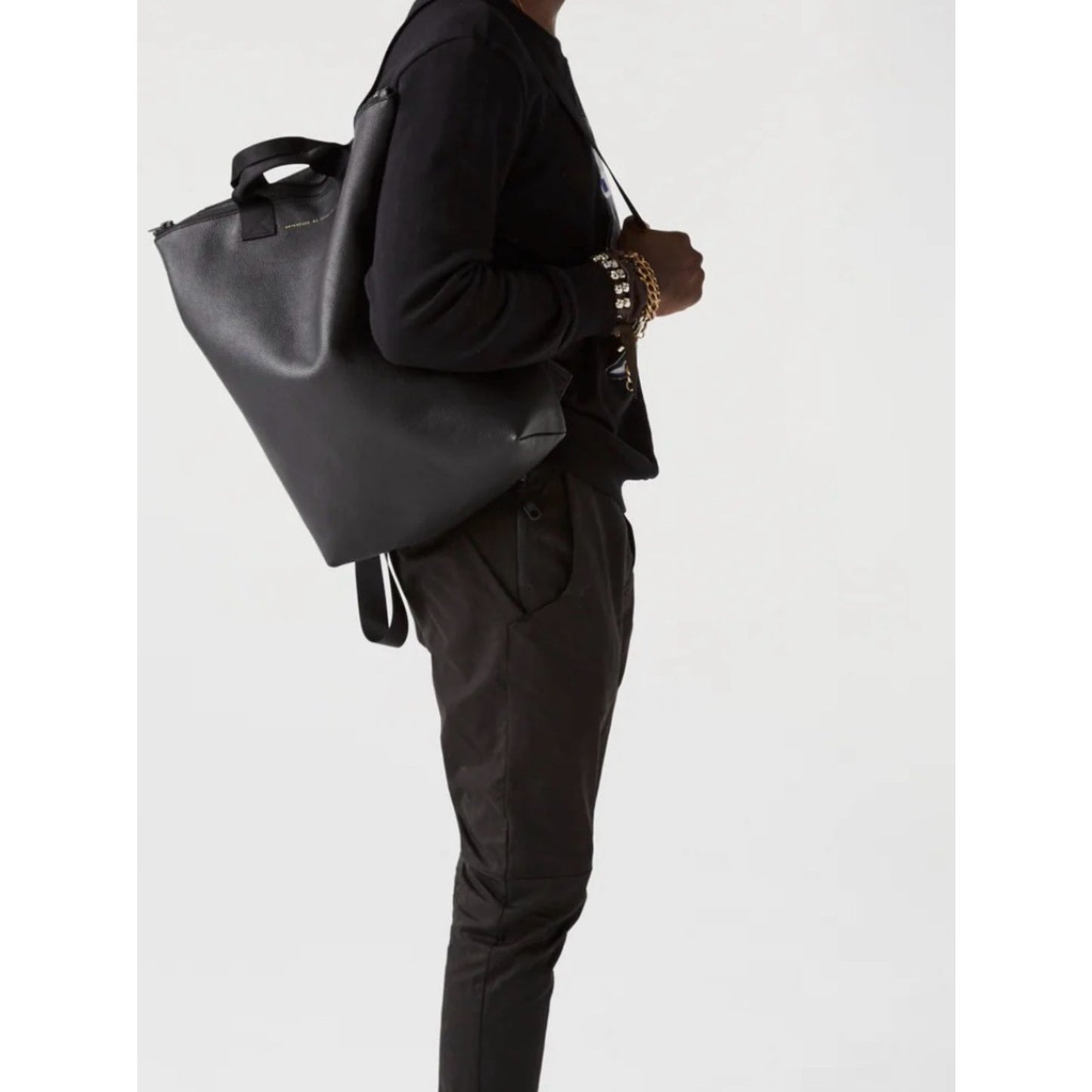 Ampersand As Apostrophe Taupe Python Leather Backpack - Tote Large Unisex NWT