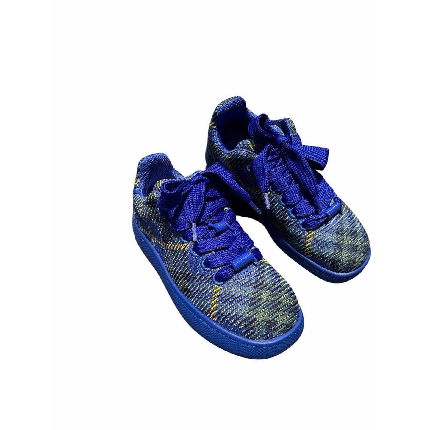 NEW Burberry Bright Navy Knit Low Top Trainers Sneakers  Men's EU 42 US 9  Italy