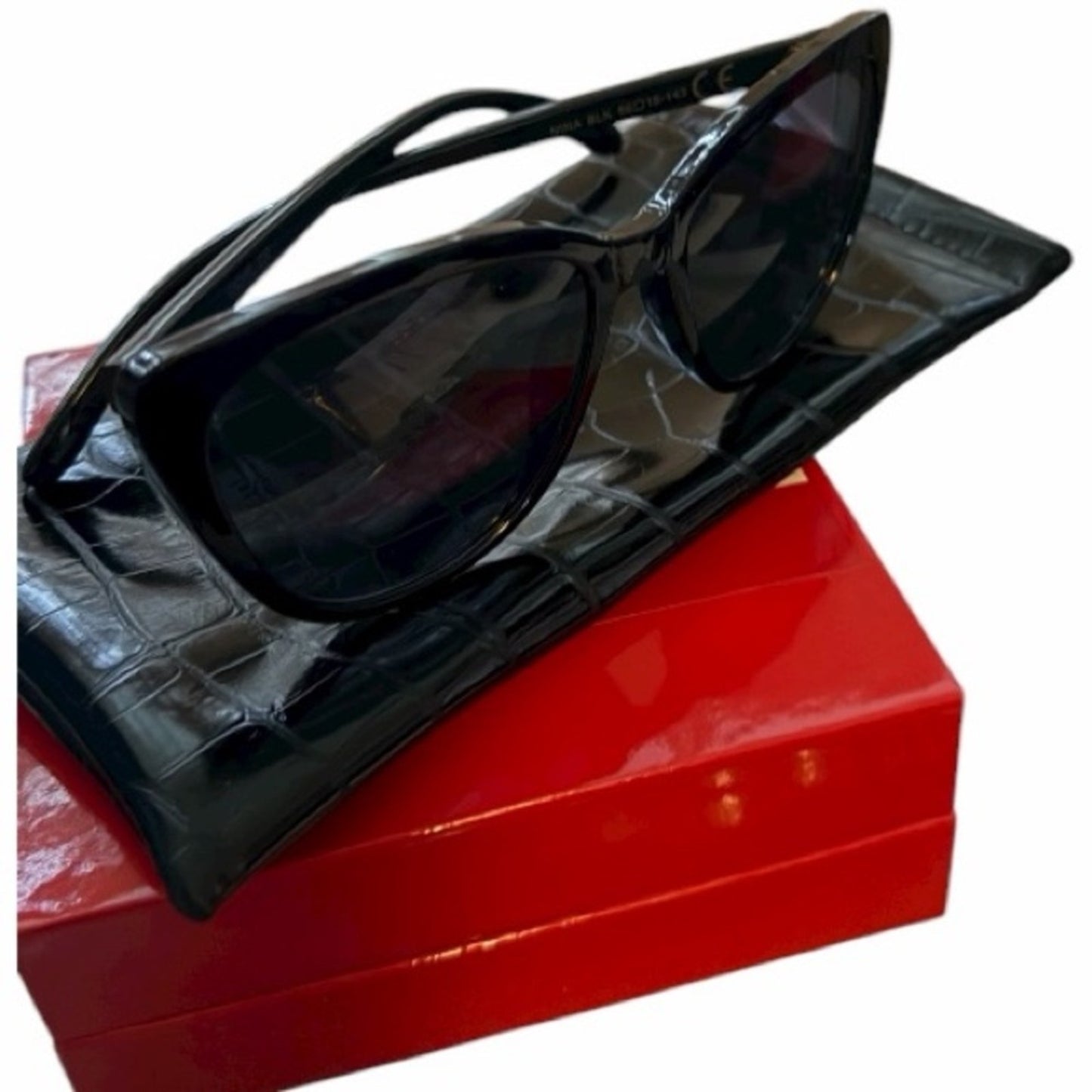 RACHEL ZOE NINA - Black Cat-Eye Sunglasses New