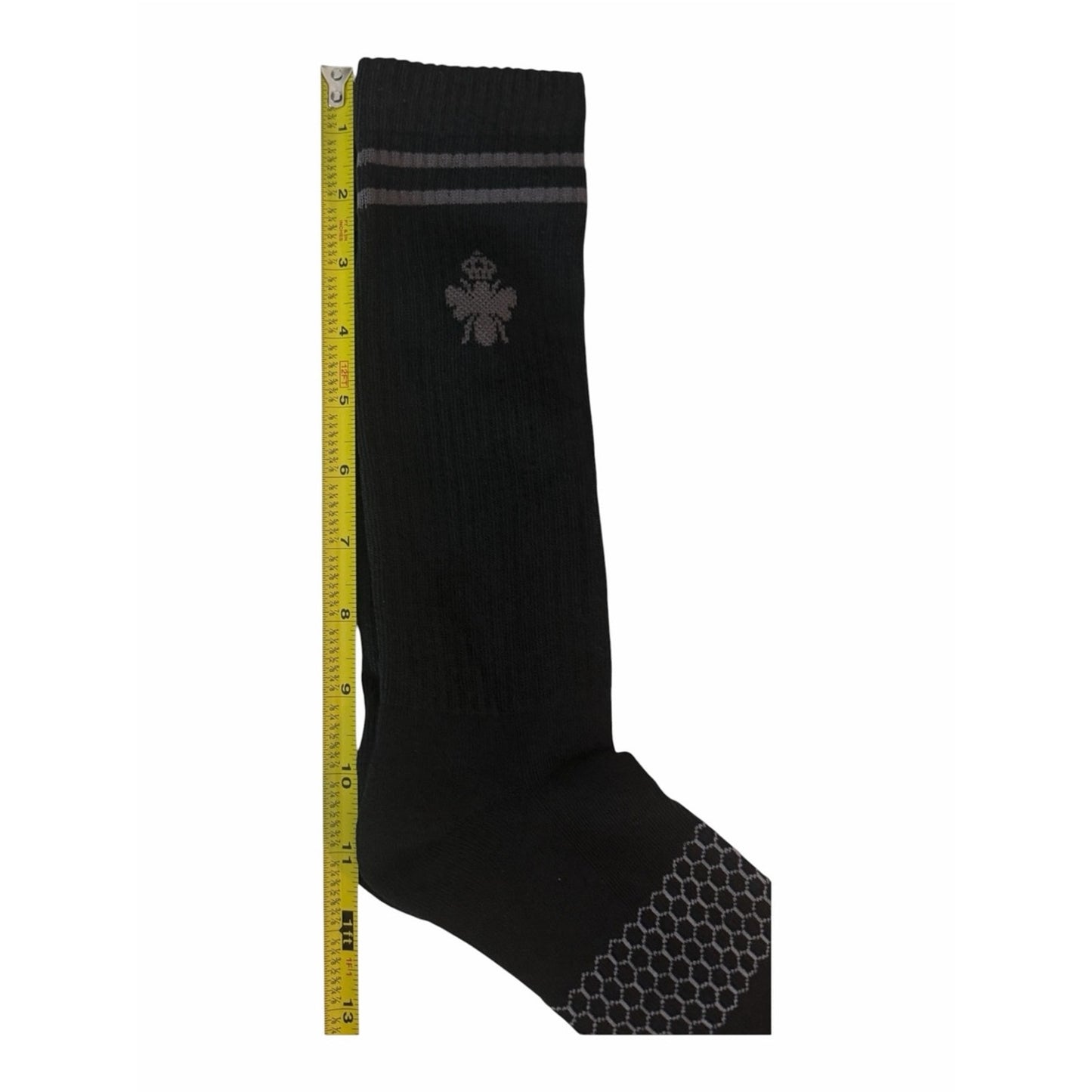 Bombas Men’s XL Honeycomb Crew Socks 4-Pack Black Cushioned Unisex