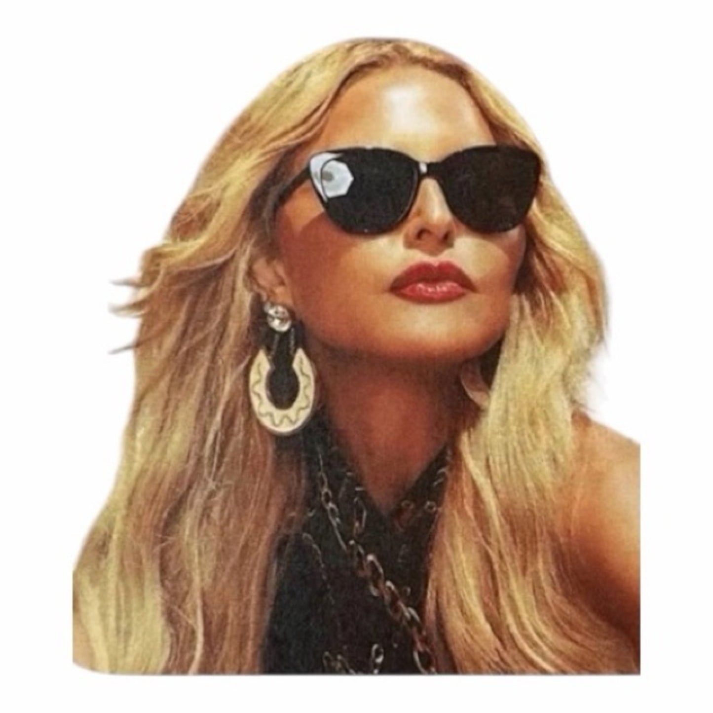 RACHEL ZOE NINA - Black Cat-Eye Sunglasses New