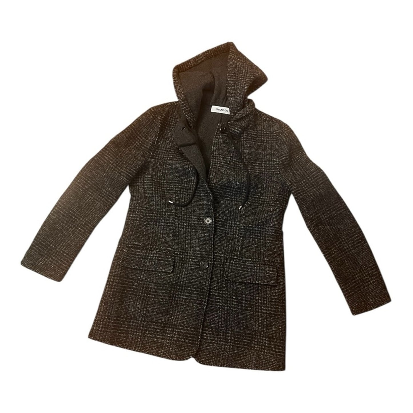 THAKOON Hooded Tweed Coat Blazer Gray Women’s New