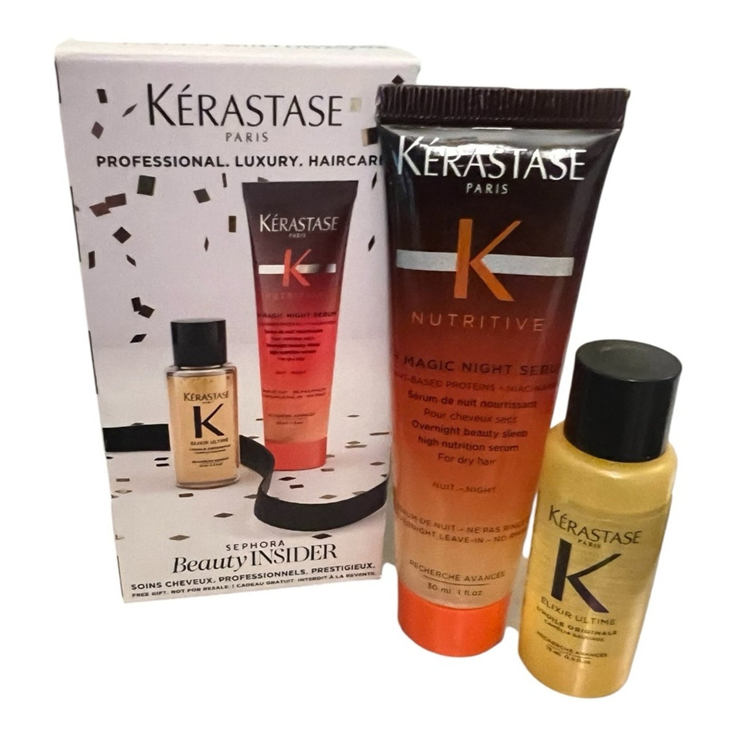 Kerastase Nutritive Magic Night Serum and Elixir Light Oil- Set - Get Both