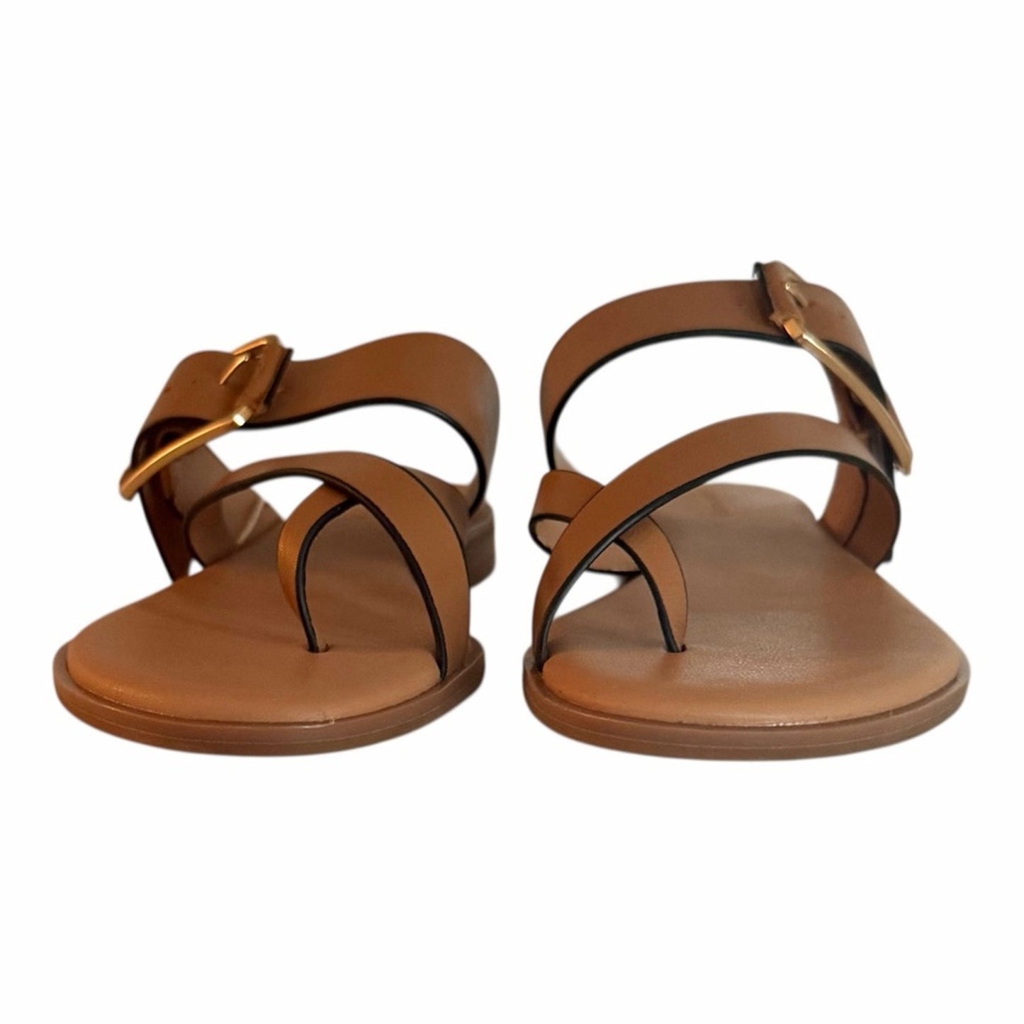 Sanctuary Lion Spring Sandals Size 8 NIB Tan Leather Minimalist Summer Slide
