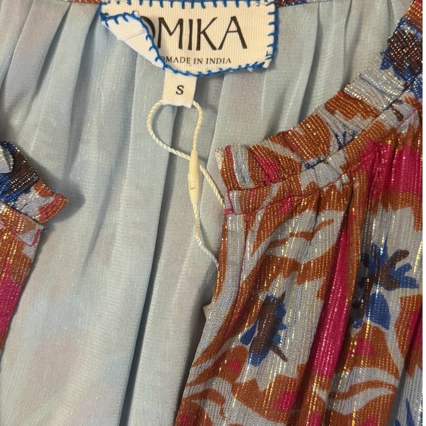 Omika Metallic Floral Midi Maxi Dress NWT Anthropologie Boho Small