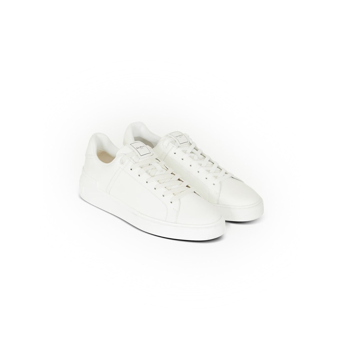 Balmain Paris B-Court White Leather Platform Sneakers EU 40 US 10 NIB