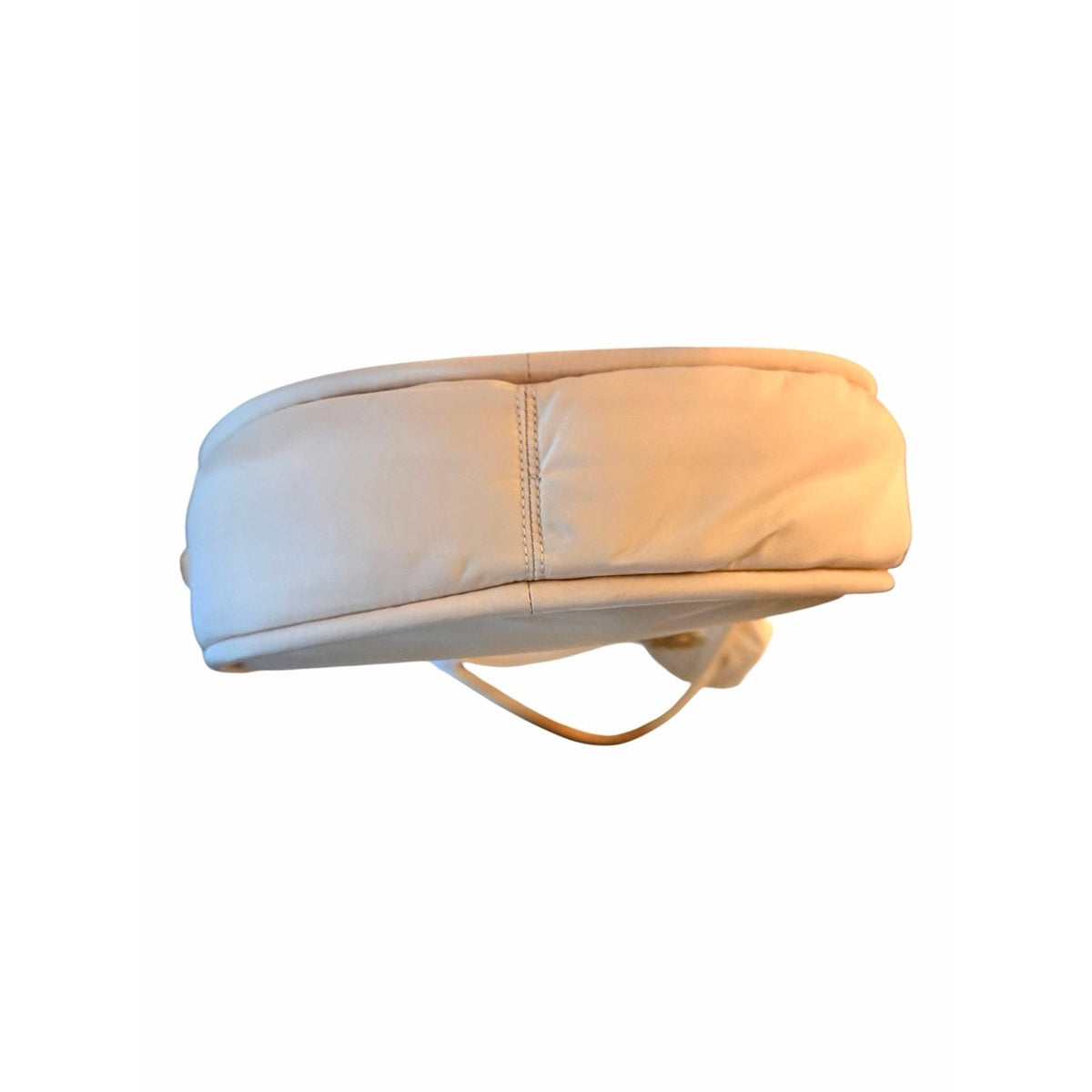 Nylon Puffer Bag -Hobo- Crescent Shoulder Bag Cold Cream NWT