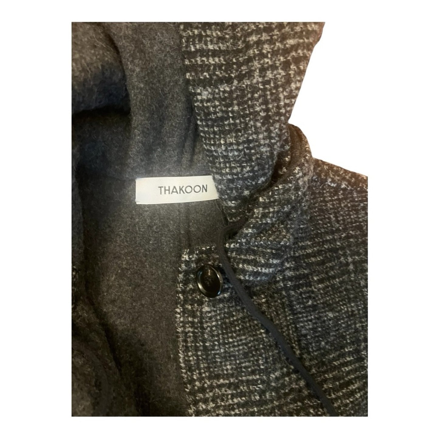 THAKOON Hooded Tweed Coat Blazer Gray Women’s New